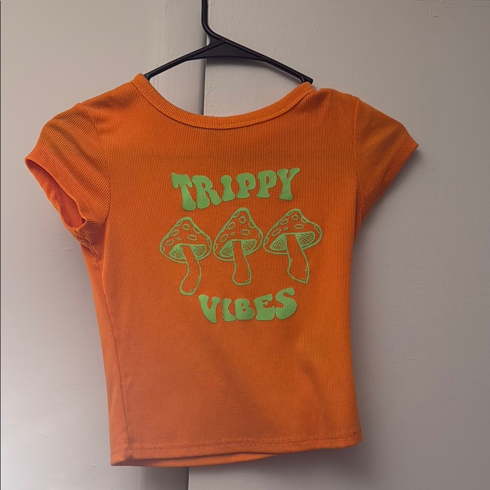 Orange Trippy Vibes Graphic Tee